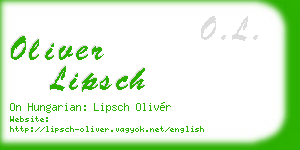 oliver lipsch business card